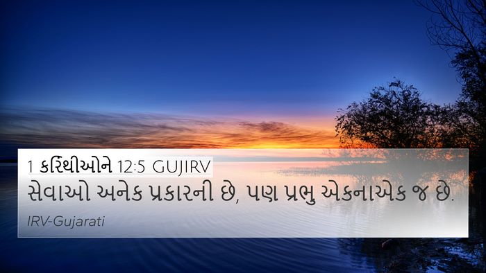1 કરિંથીઓને 12:5 GUJIRV Bible Verse Image
