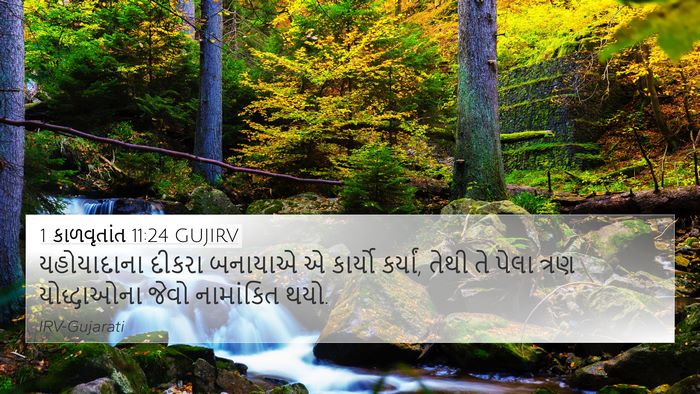 1 કાળવૃતાંત 11:24 GUJIRV Bible Verse Image