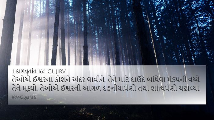 1 કાળવૃતાંત 16:1 GUJIRV Bible Verse Image