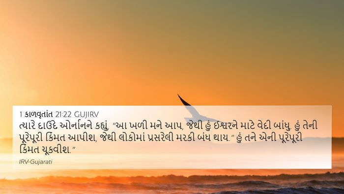 1 કાળવૃતાંત 21:22 GUJIRV Bible Verse Image