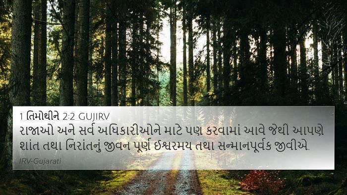 1 તિમોથીને 2:2 GUJIRV 4K Wallpaper - રાજાઓ અને સર્વ - 4K Wallpaper Bible Verse