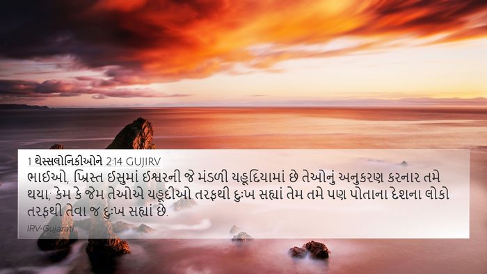 1 થેસ્સલોનિકીઓને 2:14 GUJIRV Bible Verse Image