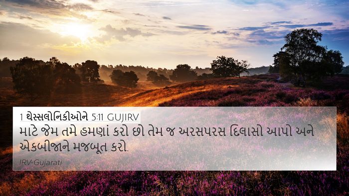 1 થેસ્સલોનિકીઓને 5:11 GUJIRV Bible Verse Image