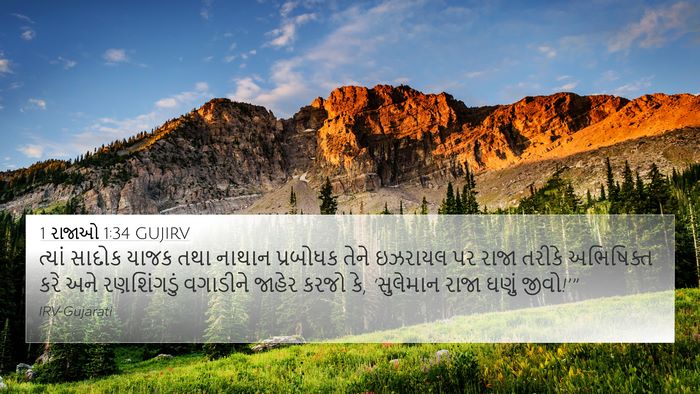 1 રાજાઓ 1:34 GUJIRV Bible Verse Image