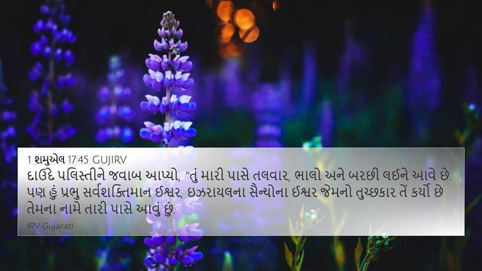 1 શમુએલ 17:45 GUJIRV Bible Verse Image