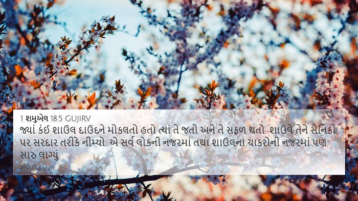1 શમુએલ 18:5 GUJIRV Bible Verse Image