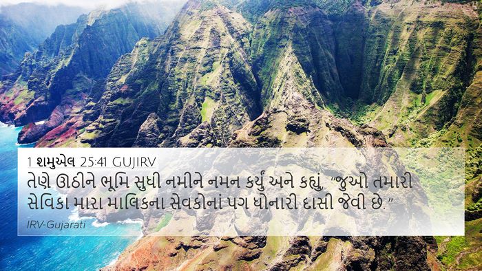 1 શમુએલ 25:41 GUJIRV Bible Verse Image