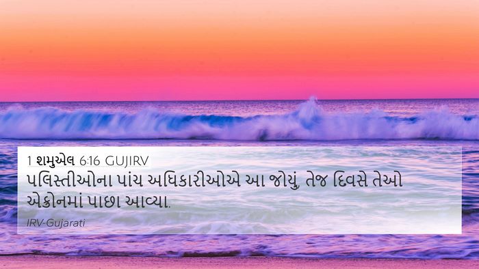 1 શમુએલ 6:16 GUJIRV Bible Verse Image
