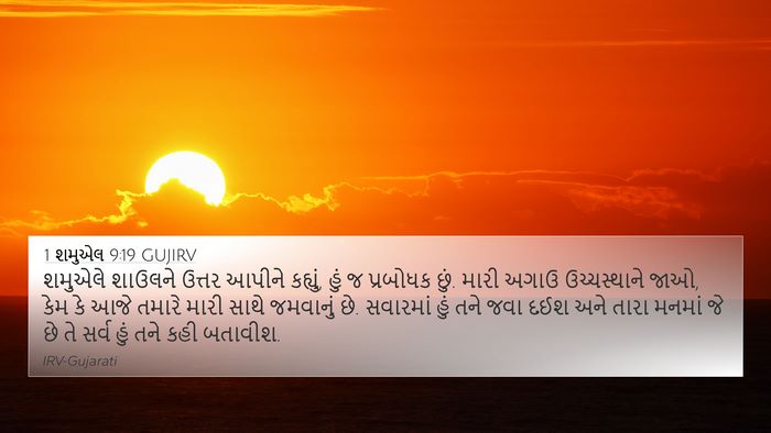 1 શમુએલ 9:19 GUJIRV 4K Wallpaper - શમુએલે શાઉલને - 4K Wallpaper Bible Verse