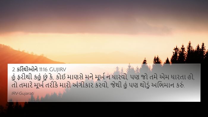 2 કરિંથીઓને 11:16 GUJIRV Bible Verse Image