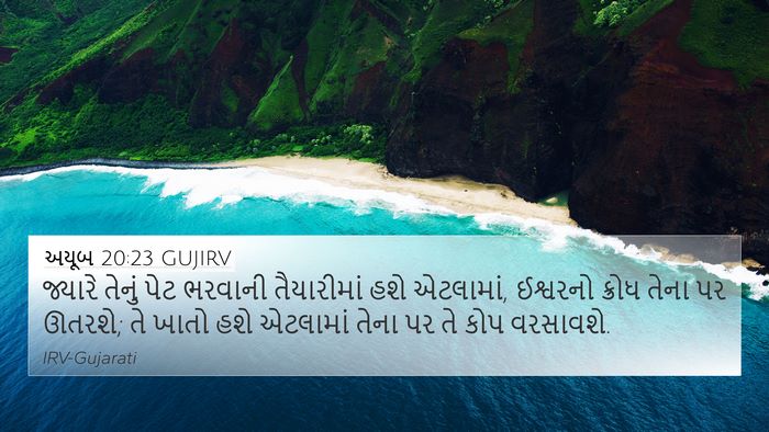 અયૂબ 20:23 GUJIRV Bible Verse Image