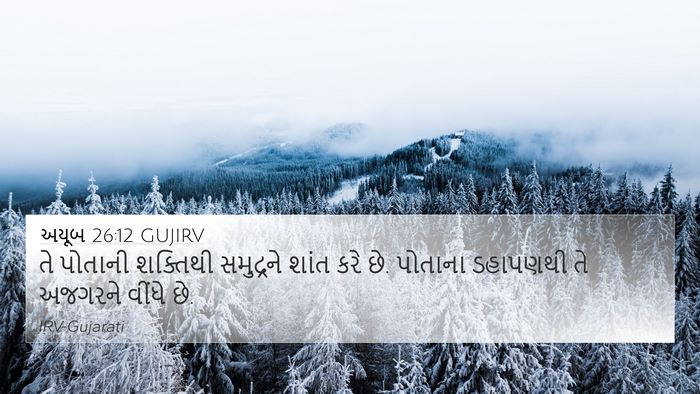 અયૂબ 26:12 GUJIRV Bible Verse Image