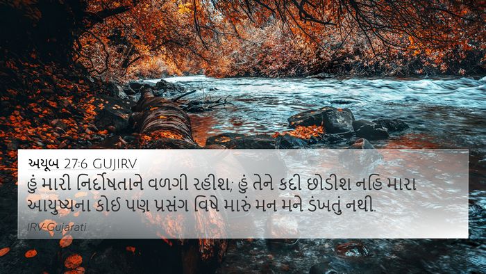 અયૂબ 27:6 GUJIRV Bible Verse Image