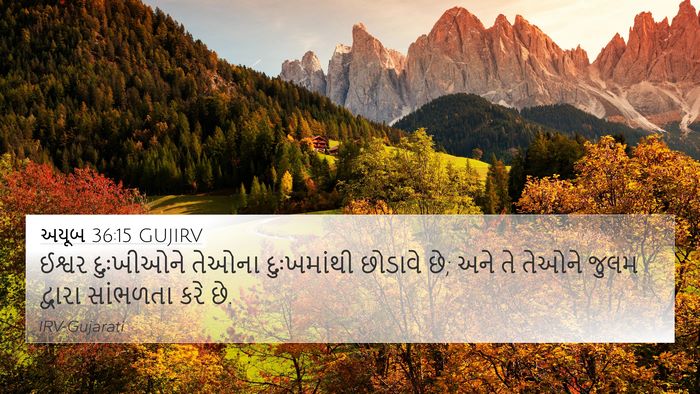 અયૂબ 36:15 GUJIRV Bible Verse Image