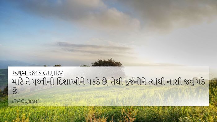 અયૂબ 38:13 GUJIRV 4K Wallpaper - માટે તે પૃથ્વીની - 4K Wallpaper Bible Verse