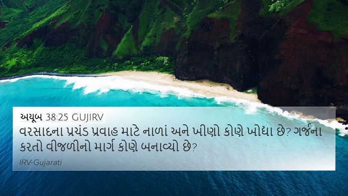 અયૂબ 38:25 GUJIRV Bible Verse Image