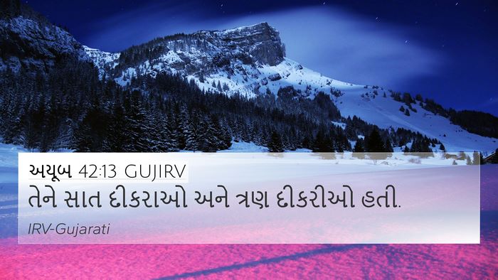 અયૂબ 42:13 GUJIRV Bible Verse Image
