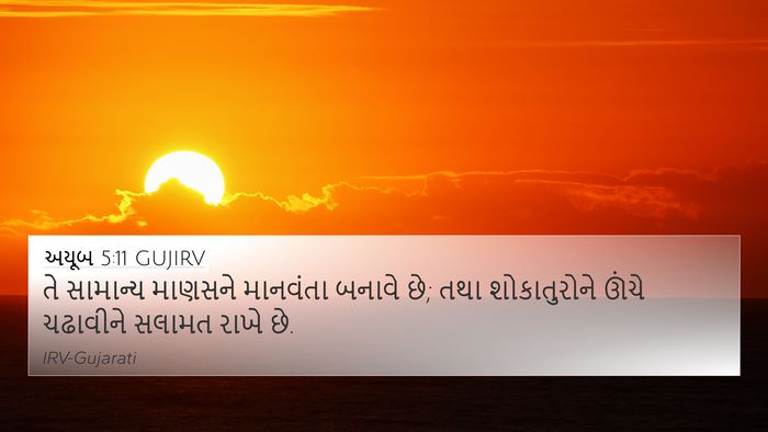 અયૂબ 5:11 GUJIRV Bible Verse Image