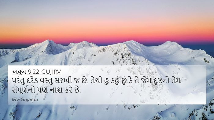 અયૂબ 9:22 GUJIRV Bible Verse Image