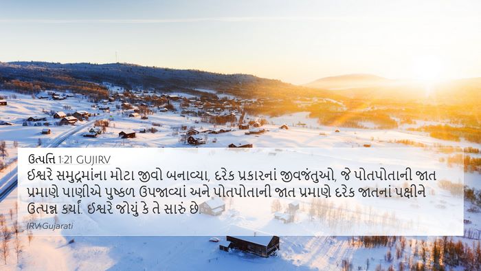 ઉત્પત્તિ 1:21 GUJIRV Bible Verse Image