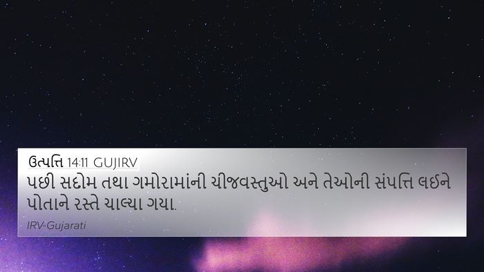 ઉત્પત્તિ 14:11 GUJIRV Bible Verse Image