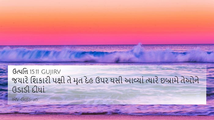ઉત્પત્તિ 15:11 GUJIRV 4K Wallpaper - જયારે શિકારી - 4K Wallpaper Bible Verse