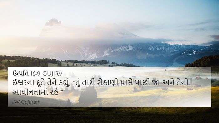 ઉત્પત્તિ 16:9 GUJIRV Bible Verse Image