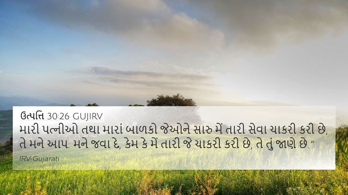 ઉત્પત્તિ 30:26 GUJIRV Bible Verse Image