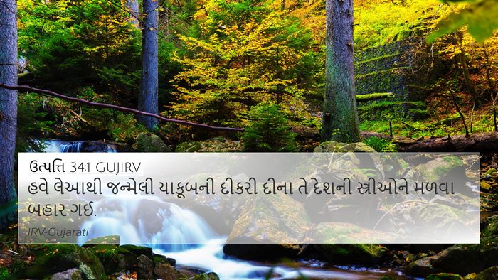 ઉત્પત્તિ 34:1 GUJIRV 4K Wallpaper - હવે લેઆથી જન્મેલી - 4K Wallpaper Bible Verse
