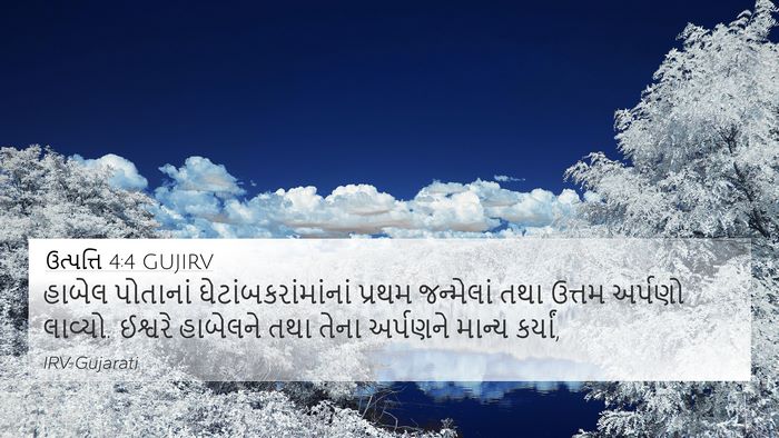 ઉત્પત્તિ 4:4 GUJIRV Bible Verse Image