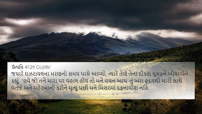 ઉત્પત્તિ 47:29 GUJIRV Bible Verse Image