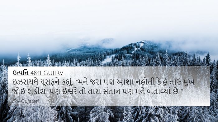 ઉત્પત્તિ 48:11 GUJIRV 4K Wallpaper - ઇઝરાયલે યૂસફને - 4K Wallpaper Bible Verse