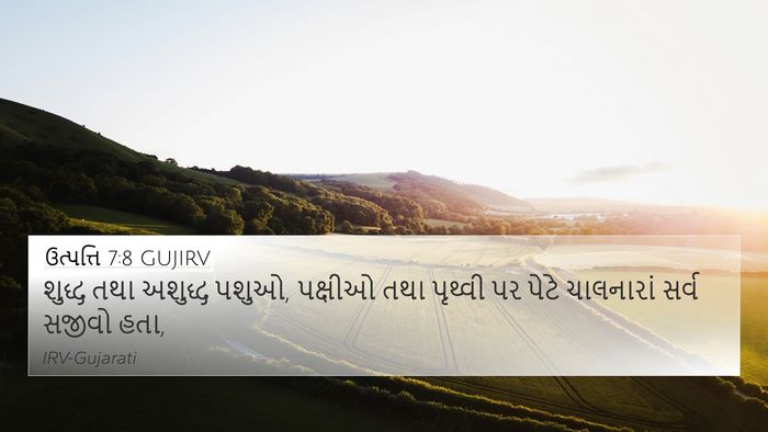 ઉત્પત્તિ 7:8 GUJIRV 4K Wallpaper - શુદ્ધ તથા અશુદ્ધ - 4K Wallpaper Bible Verse