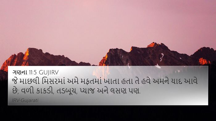 ગણના 11:5 GUJIRV Bible Verse Image