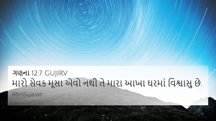 ગણના 12:7 GUJIRV Bible Verse Image