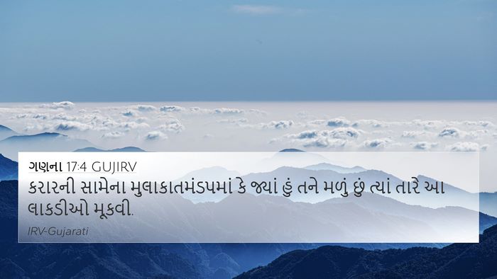 ગણના 17:4 GUJIRV 4K Wallpaper - કરારની સામેના - 4K Wallpaper Bible Verse
