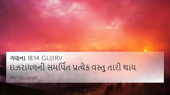 ગણના 18:14 GUJIRV 4K Wallpaper - ઇઝરાયલની સમર્પિત - 4K Wallpaper Bible Verse