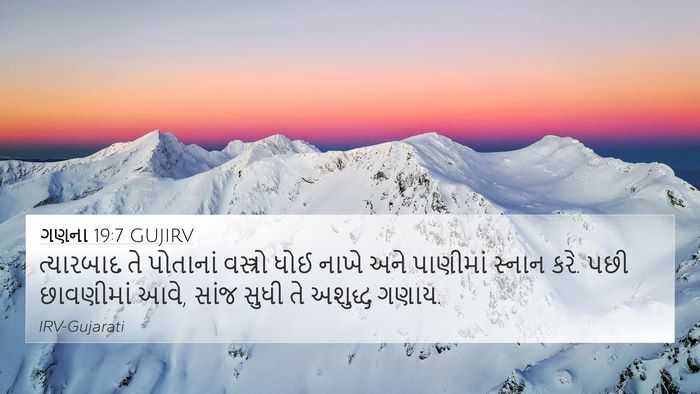 ગણના 19:7 GUJIRV Bible Verse Image