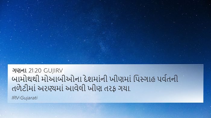 ગણના 21:20 GUJIRV Bible Verse Image
