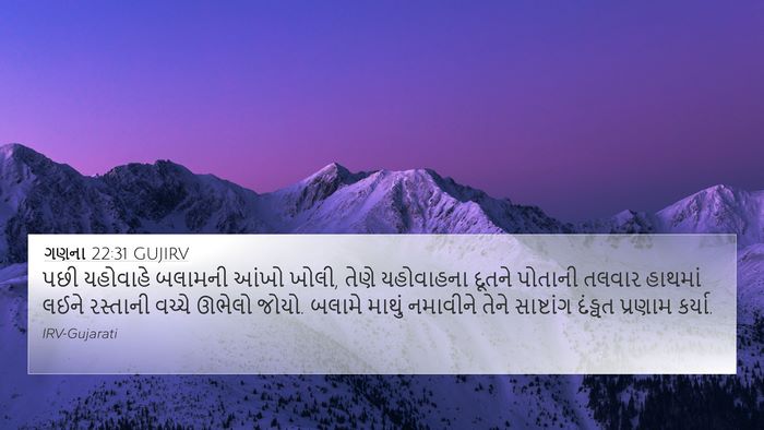 ગણના 22:31 GUJIRV Bible Verse Image
