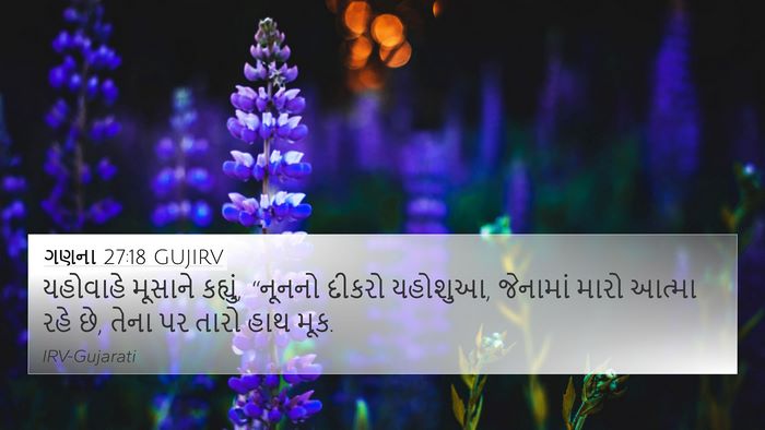 ગણના 27:18 GUJIRV Bible Verse Image