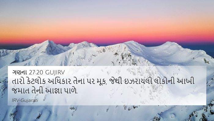 ગણના 27:20 GUJIRV 4K Wallpaper - તારો કેટલોક - 4K Wallpaper Bible Verse