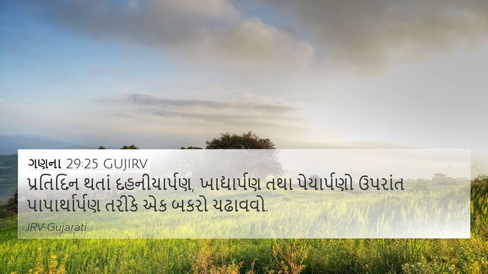 ગણના 29:25 GUJIRV Bible Verse Image