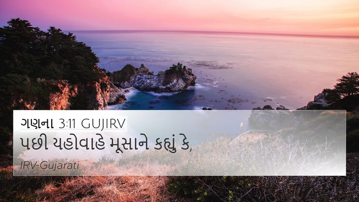 ગણના 3:11 GUJIRV 4K Wallpaper - પછી યહોવાહે - 4K Wallpaper Bible Verse