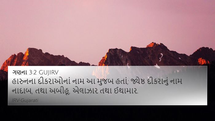 ગણના 3:2 GUJIRV Bible Verse Image