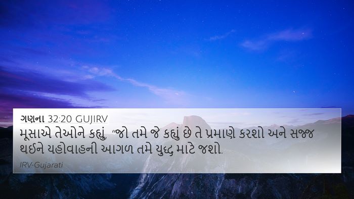 ગણના 32:20 GUJIRV Bible Verse Image