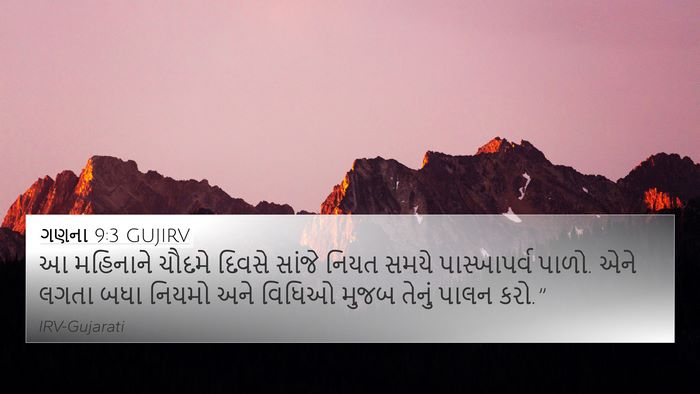 ગણના 9:3 GUJIRV Bible Verse Image