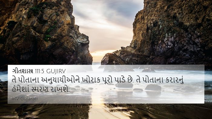 ગીતશાસ્ત્ર 111:5 GUJIRV Bible Verse Image
