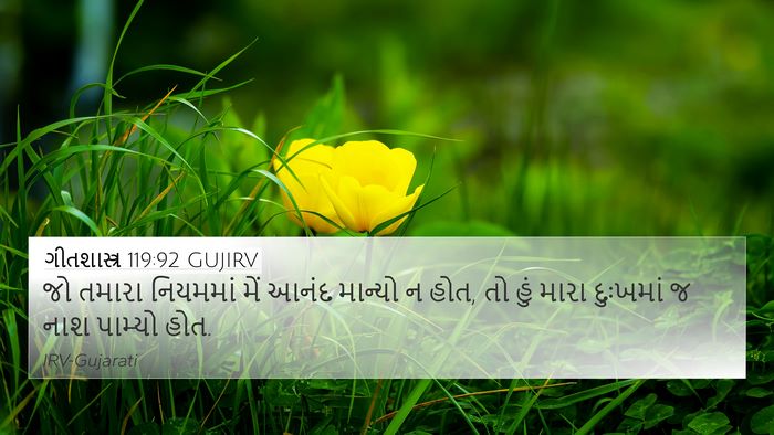 ગીતશાસ્ત્ર 119:92 GUJIRV Bible Verse Image