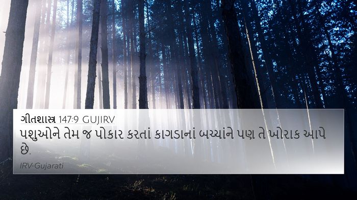 ગીતશાસ્ત્ર 147:9 GUJIRV Bible Verse Image